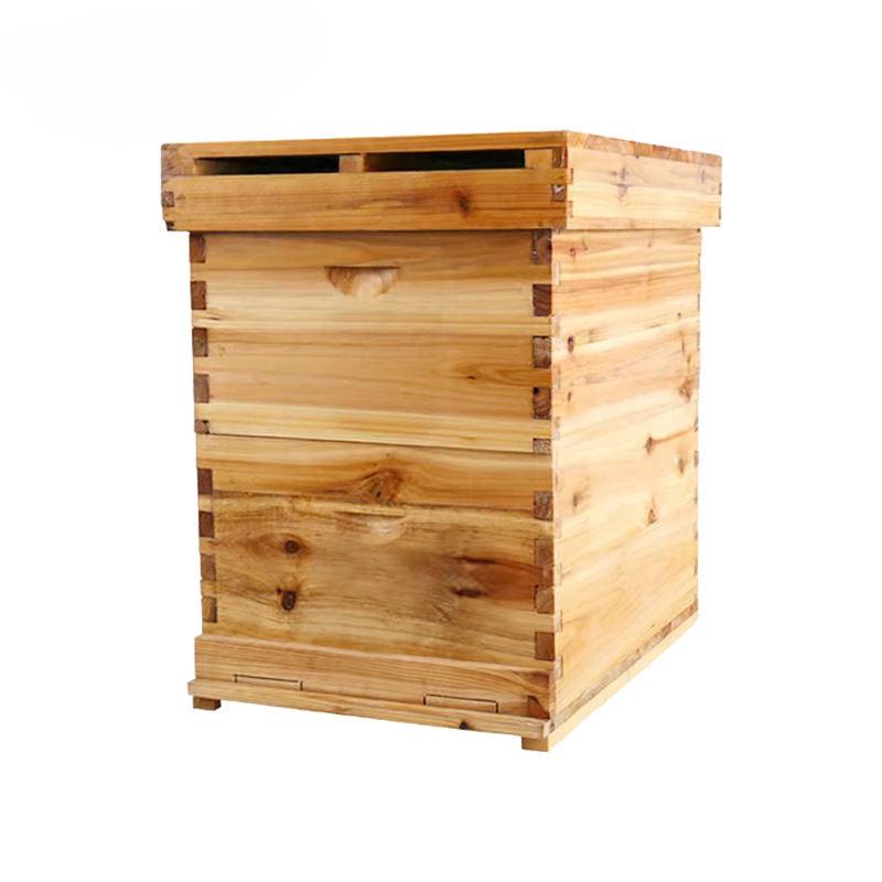 Product Description Beeswax Coated - The exterior of beehive are beeswax coated, which made beehive waterproof and more durable. Premium Design - The beehive was made of premium and solid wood. The wooden frames was made of pine wood. A pre-assembled and waterproof metal top cover and wax coated hive body helps keep the interior dry. Easy to Assemble - This beehive was very simple to put together. They have pre-drilled holes and pre-cut dovetail joints that fit together easily. Both the bee box and honeycomb frame are designed with dovetail joints for easy installation.