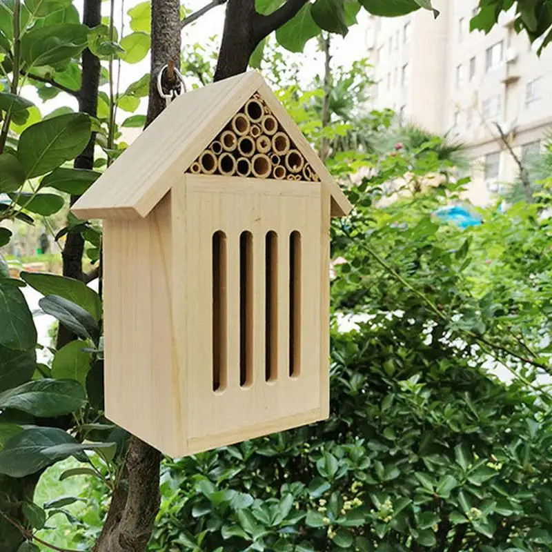 Beekeeping Bee house wooden bamboo for mason beehive