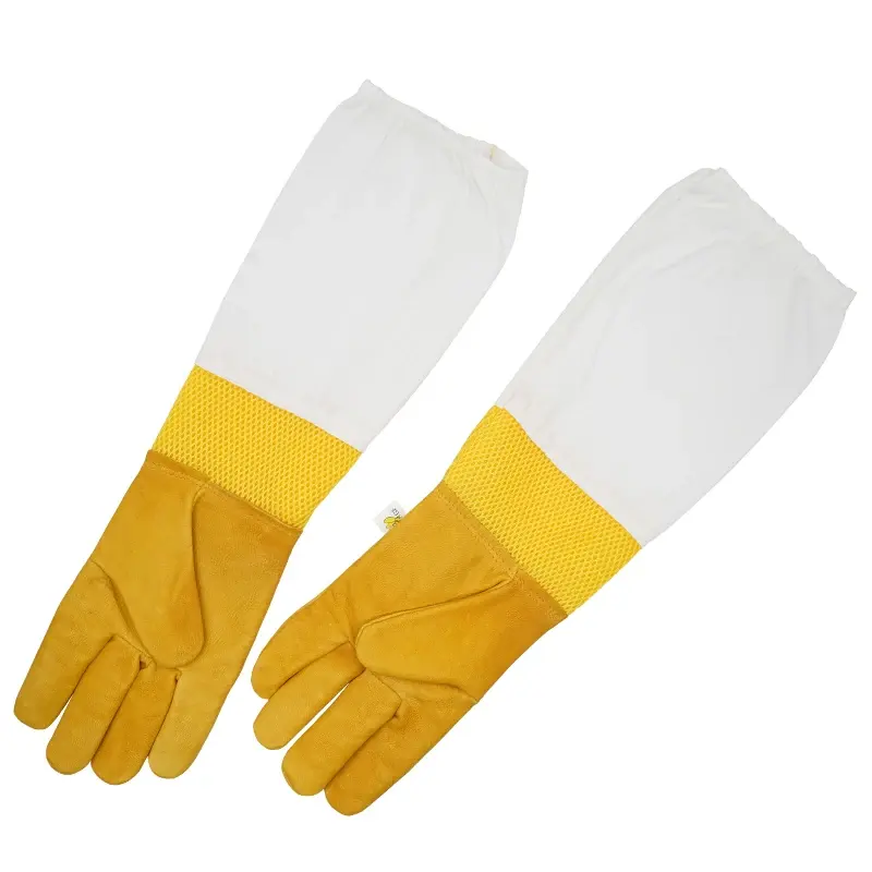 Beekeeping Glove for Beekeeper Golden sheepskin for Bee protect gloves