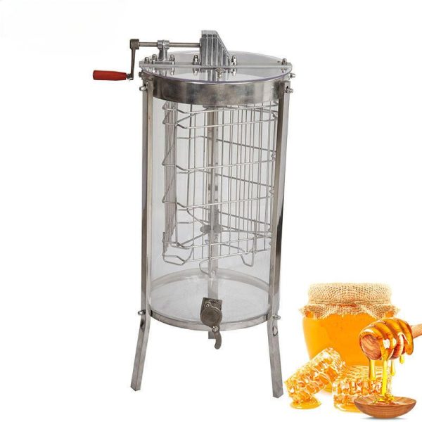 Transparent Acrylic 3 Frame Honey Centrifuge Manual Honey Extractor