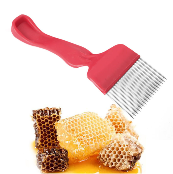 Stainless Steel Honeycomb Scraper with Wood Handle - Beekeeping Tool for Uncapping Honey