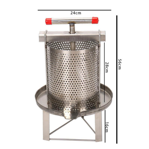 Manual Mesh Honey Wax Press Extractor Stainless Steel Honey Presser