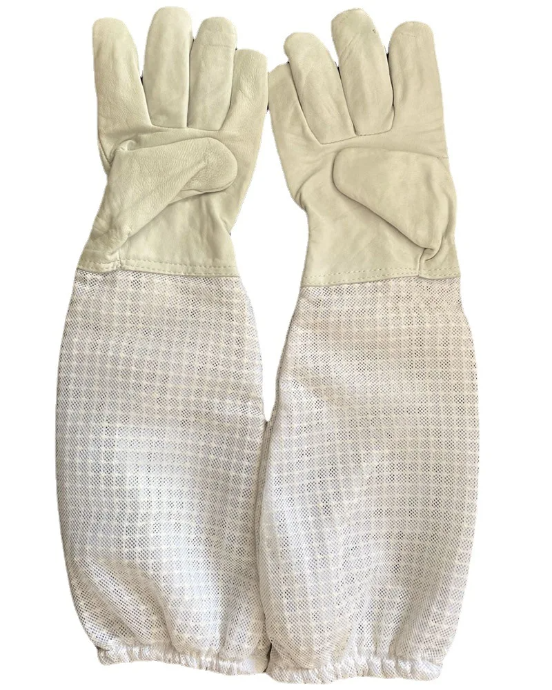 Beekeeping Glove for Beekeeper Golden sheepskin for Bee protect gloves