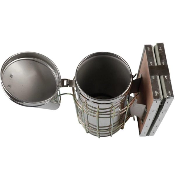 Manual Beekeeping Smoker with Heat Shield Stainless Steel