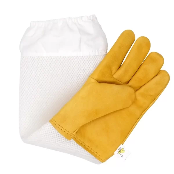 Beekeeping Glove for Beekeeper Golden sheepskin for Bee protect gloves