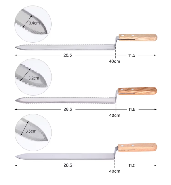 Beekeeping tool Stainless steel large Z-shaped sharpened double-sided honey cutter beeswax cutter nest and spleen cutter