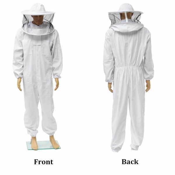 White one-piece beekeeping suit cotton Professional beekeeper Bee Suit