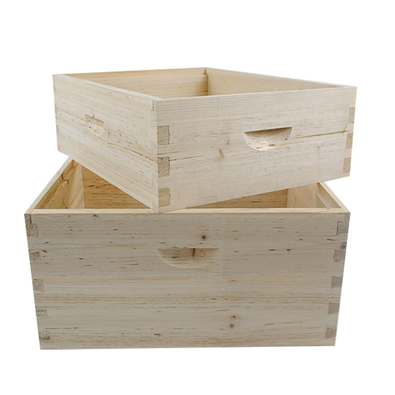 BeeBrill Unassembled Deep Hive Box Medium Honey Super Box Shallows Honey Bee Hive Box 10 Frame