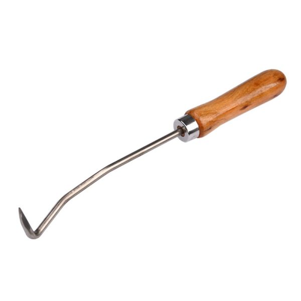 Stainless Steel Hive Frame Cleaning Hook with Wooden Handle